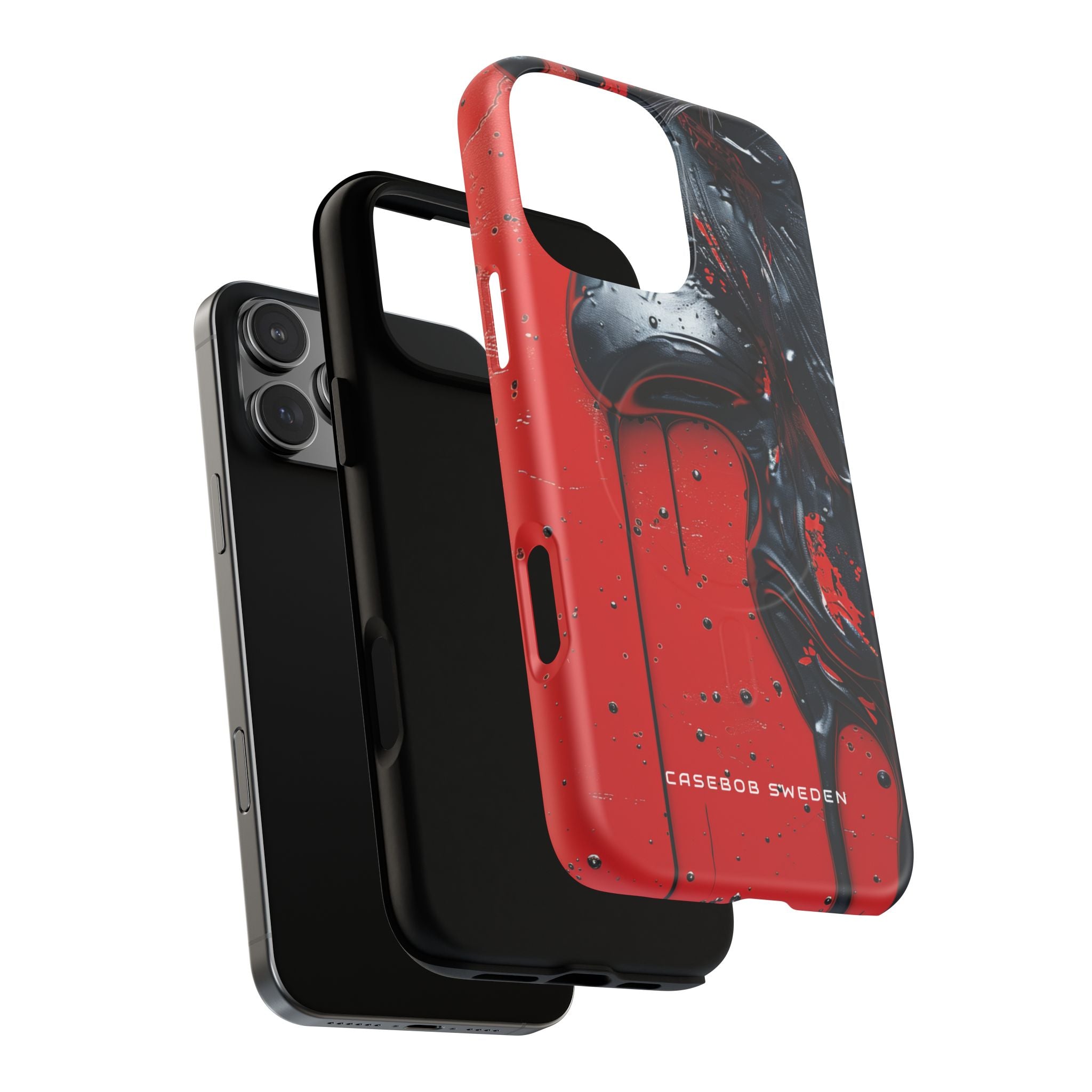 Textured Crimson Bloom iPhone 16  Tough+ Phone Case