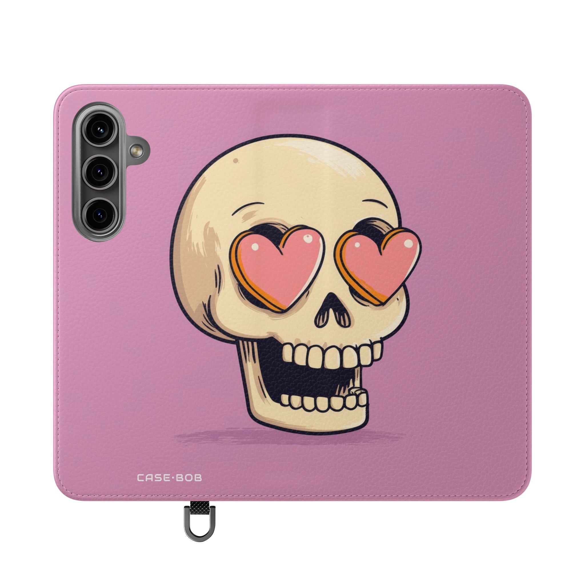 Heart Eyes Skull - Samsung S24 Case - Wallet
