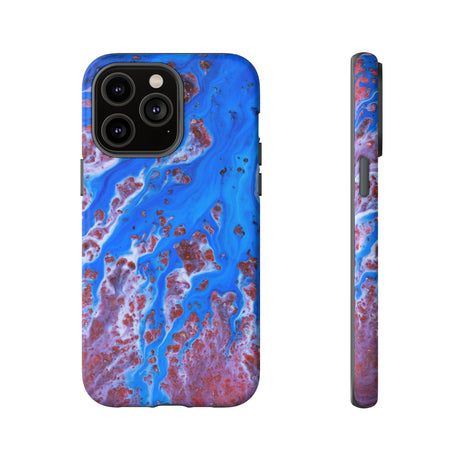 Bright Blue Ink Art iPhone Case (Protective) iPhone 14 Pro Max Matte Phone Case