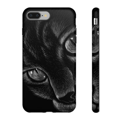 Pencil Drawing Cat - Protective Phone Case