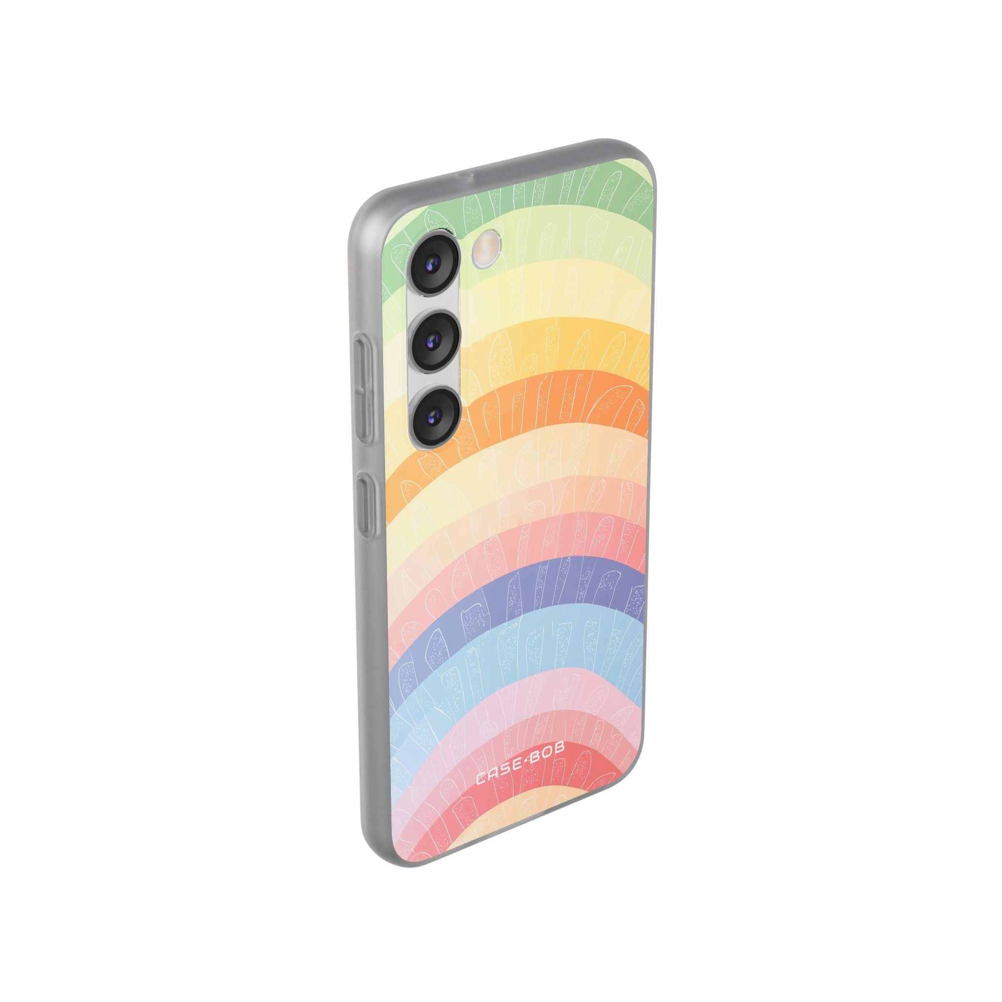 Pastel Rainbow Bands Samsung S23 Case - Soft