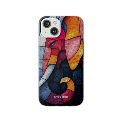 Elephant Mosaic iPhone 14 Case - Soft