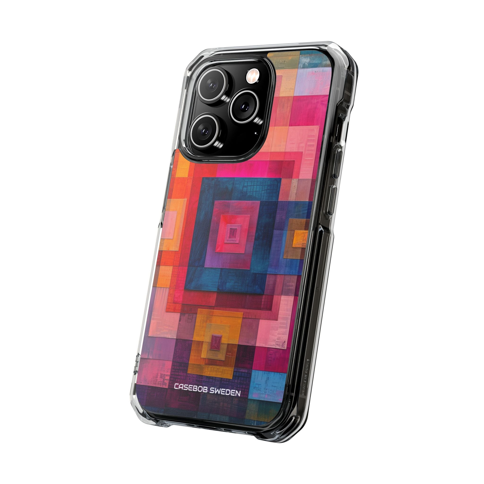 Vibrant Geometry - Clear Impact iPhone 14 Phone Case