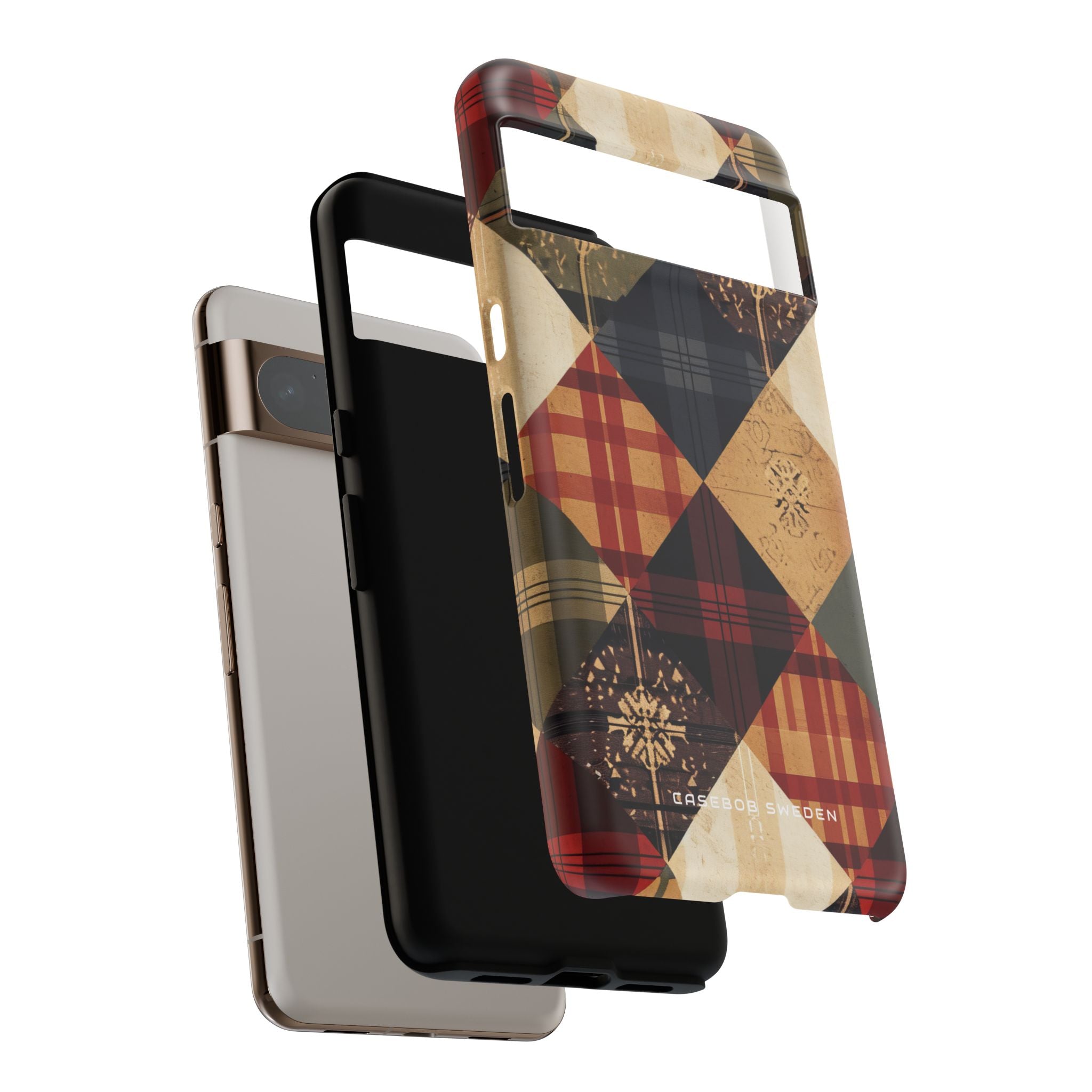 Rustic Geometric Patchwork Harmony Google Pixel 8 - Tough Phone Case