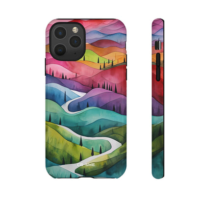 Whimsical Colorful Valleys - iPhone Case