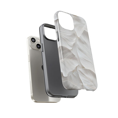 Elegant Leaf Relief - iPhone Case
