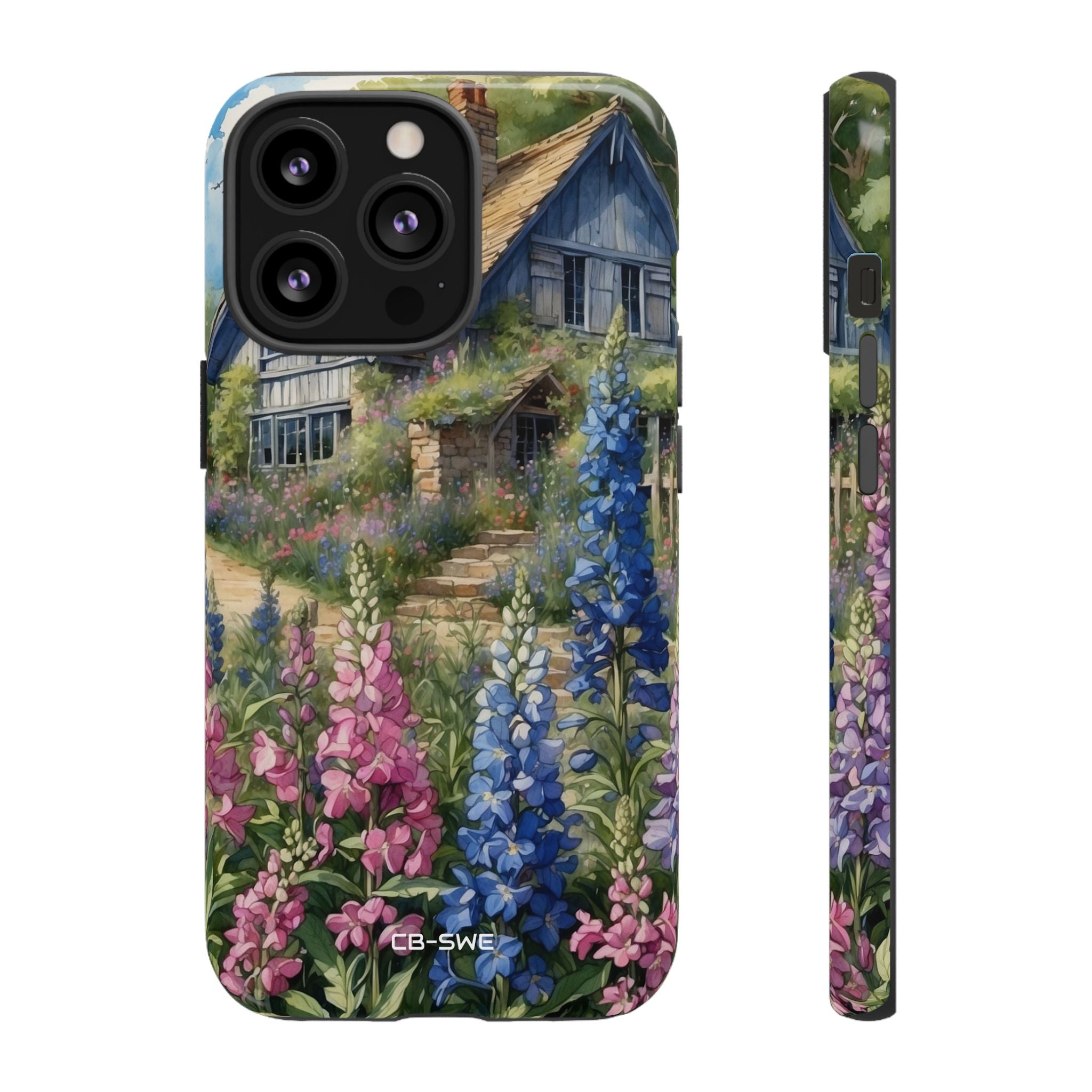 Cottage Surrounded Blossoms - iPhone Case