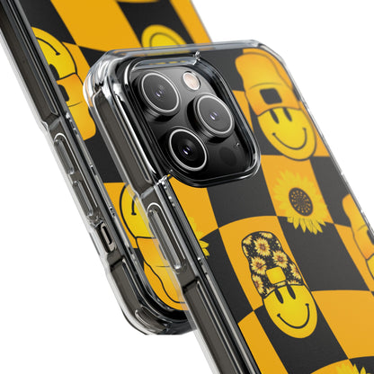 Joyful Checkered Smiles iPhone Case - Impact