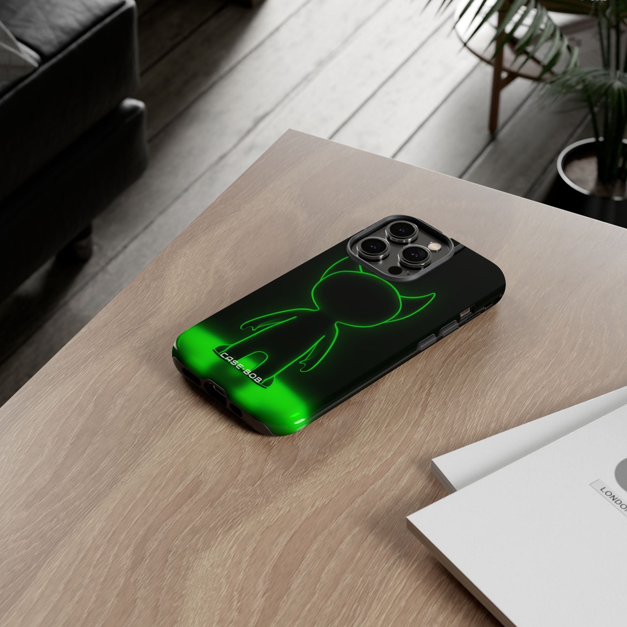 Neon Horned Glow iPhone 14 Pro Case - Tough