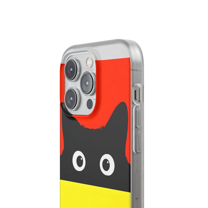 Peekaboo Cat Crimson iPhone 14 Pro Case - Soft