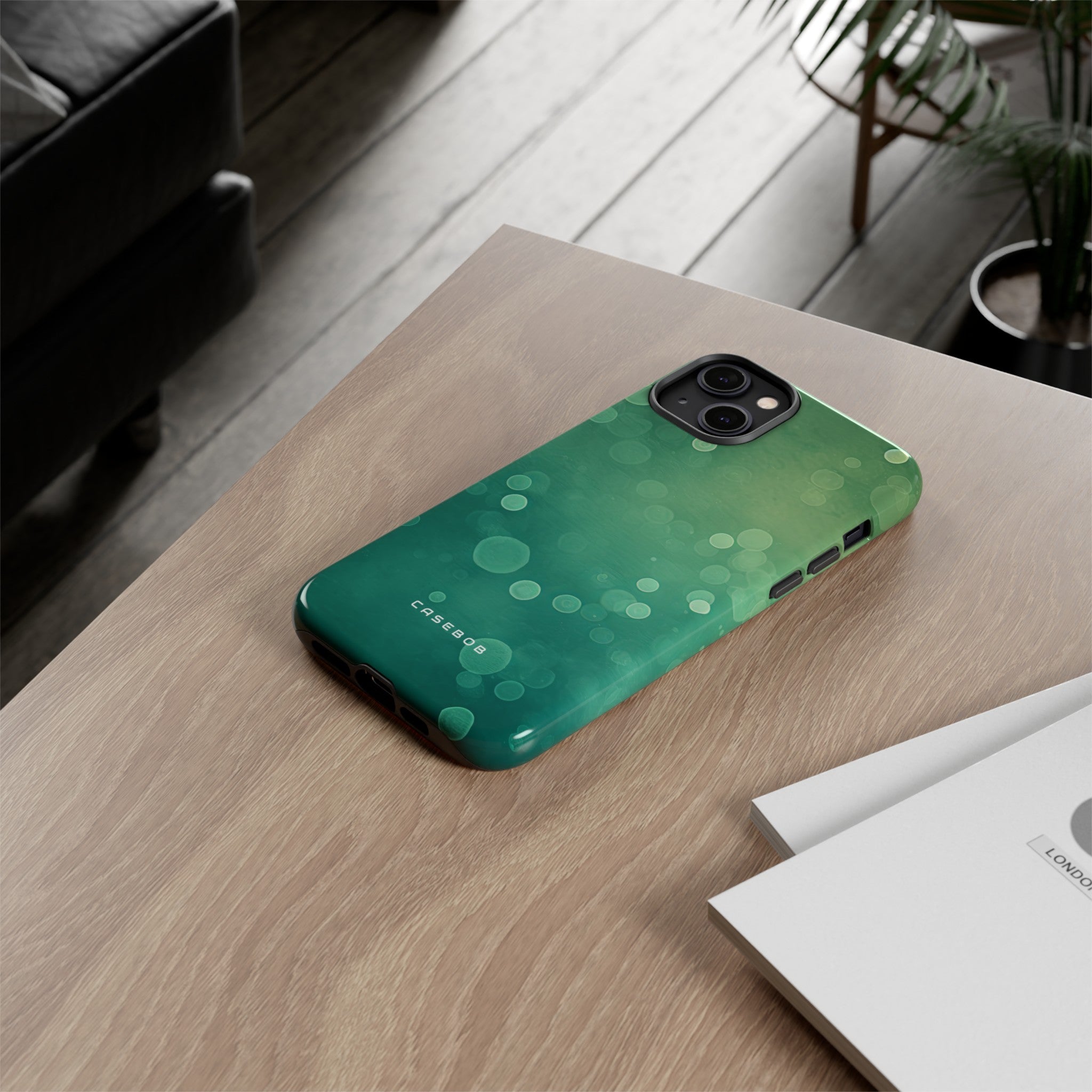 Green Dot Matrix - Protective Phone Case