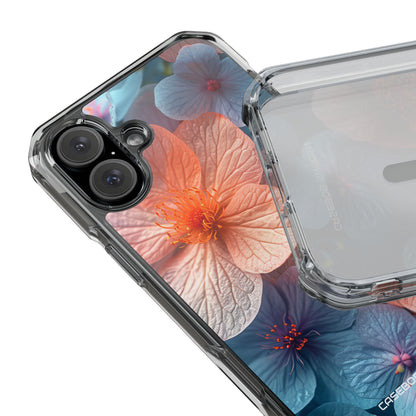 Peach Blossom Serenity - Clear Impact iPhone 16 Phone Case