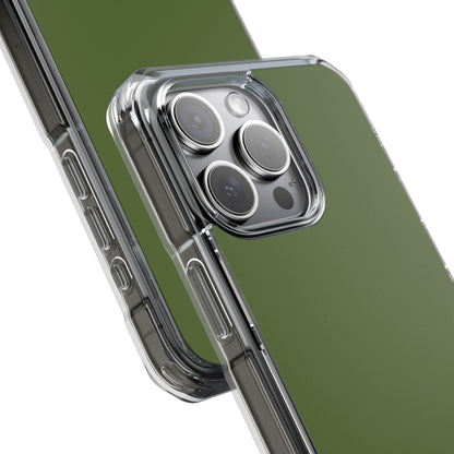 Dark Olive Green iPhone 15 - Clear Impact Phone Case