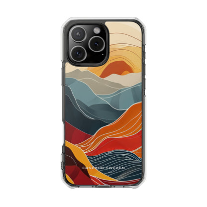 Harmonic Flow of Lines and Color iPhone 16 - Clear Impact Phone Case