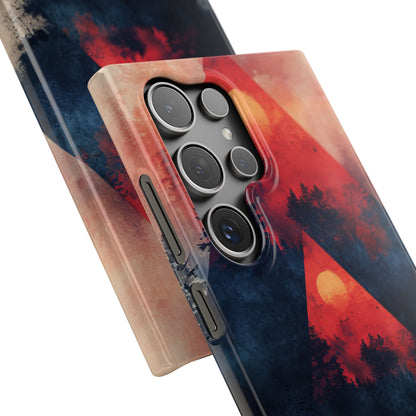 Red Sky Serenity - Slim Samsung S24 Phone Case