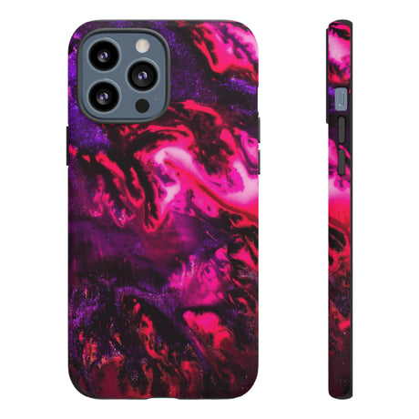 Deep Pink Galaxy Ink Art iPhone Case (Protective) iPhone 13 Pro Max Matte Phone Case