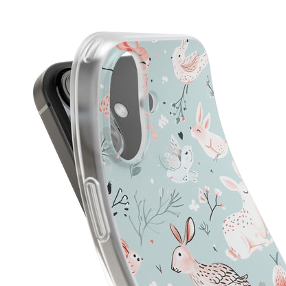 Whimsical Bunny Blossom - Flexi iPhone 16 Phone Case