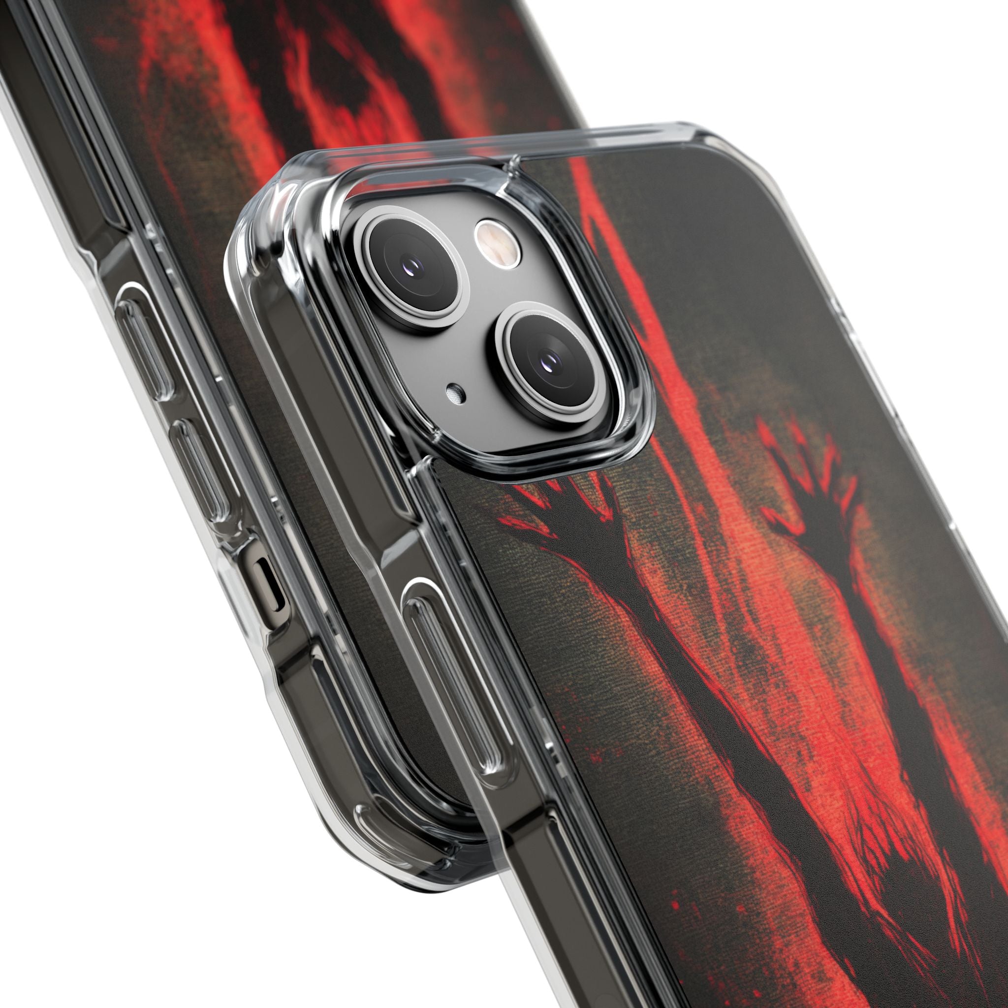 Gothic Crimson Ascension iPhone 14 - Clear Impact Phone Case