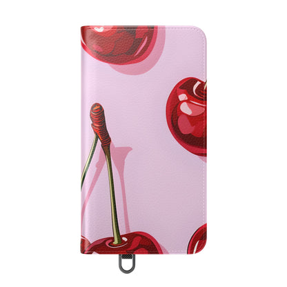 Glossy Cherry Glow - Samsung S24 Case - Wallet