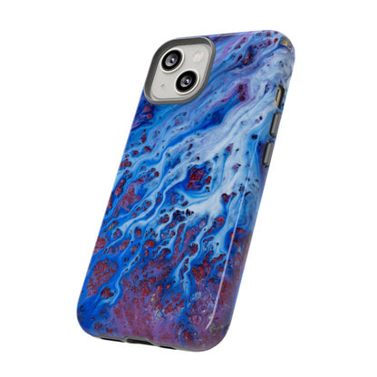 Ice Blue River Ink Art iPhone Case (Protective) Phone Case