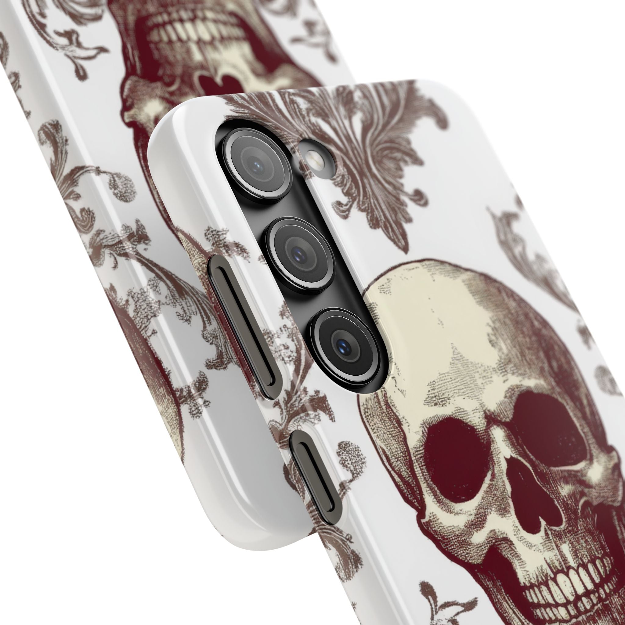 Gothic Skulls and Ornate Foliage Samsung S23 - Slim Phone Case