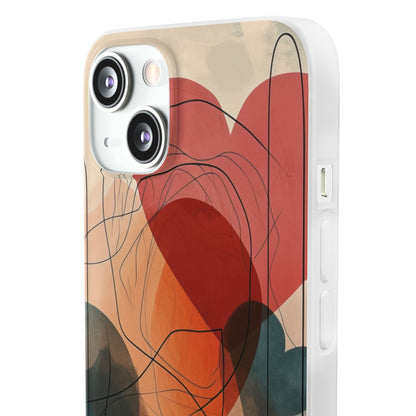 Abstract Heart Harmony - Flexi iPhone 16 Phone Case