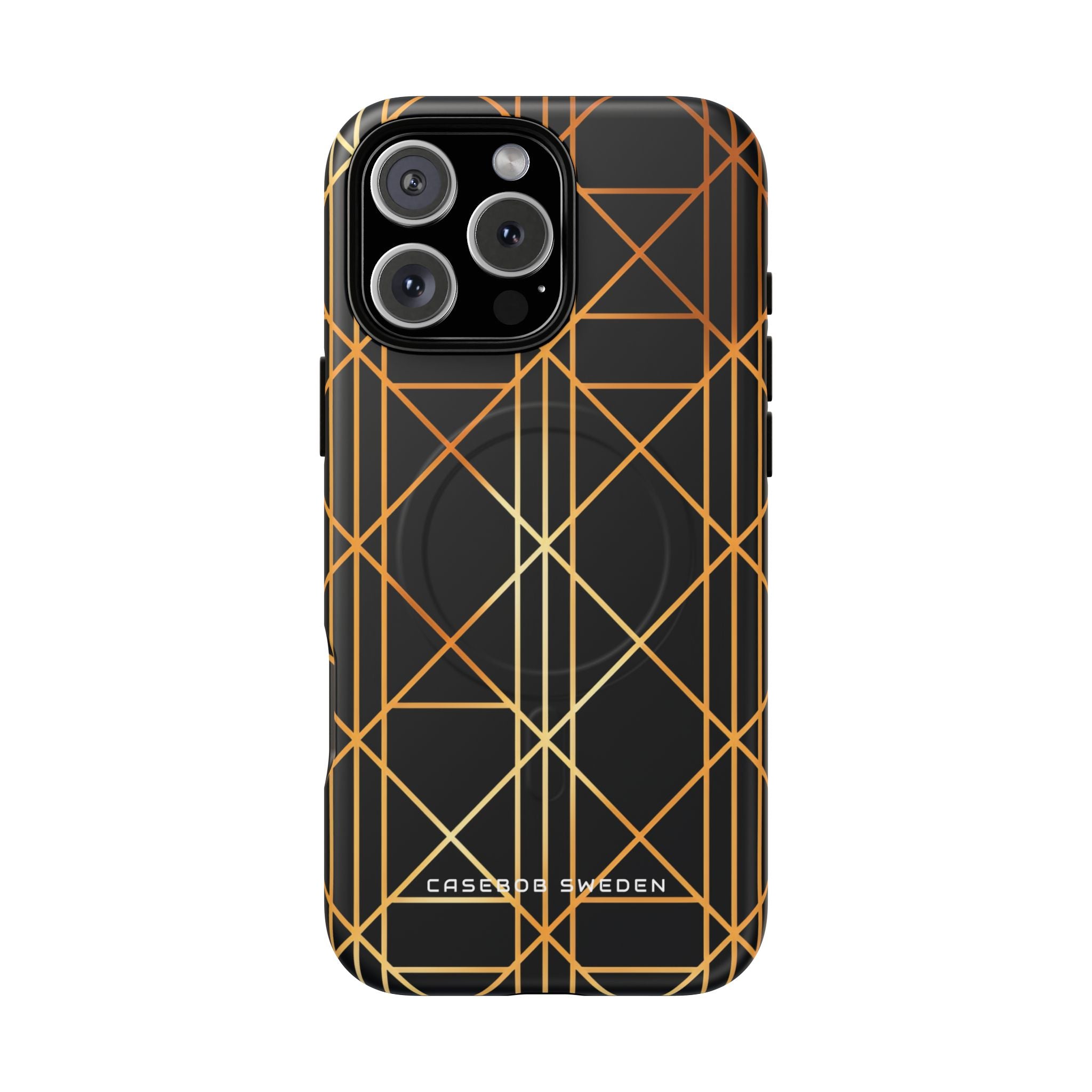 Golden Geometric Elegance iPhone 16 | Tough+ Phone Case