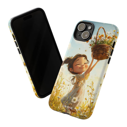 Joyful Girl Leaps - iPhone Case