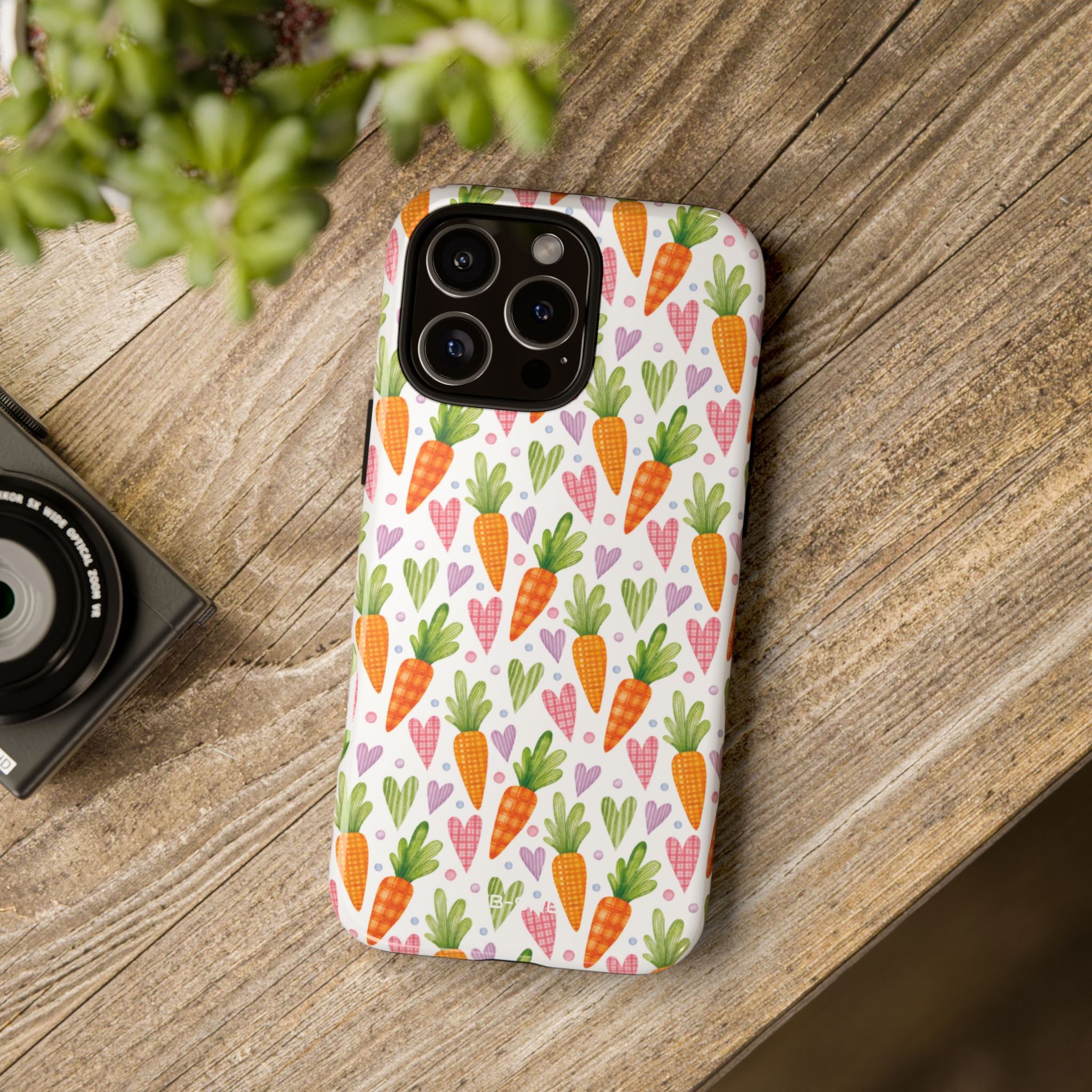 Carrots Embrace Hearts - iPhone Case