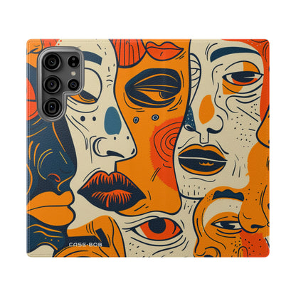 Overlapping Faces - Samsung S23 Ultra Case - Wallet