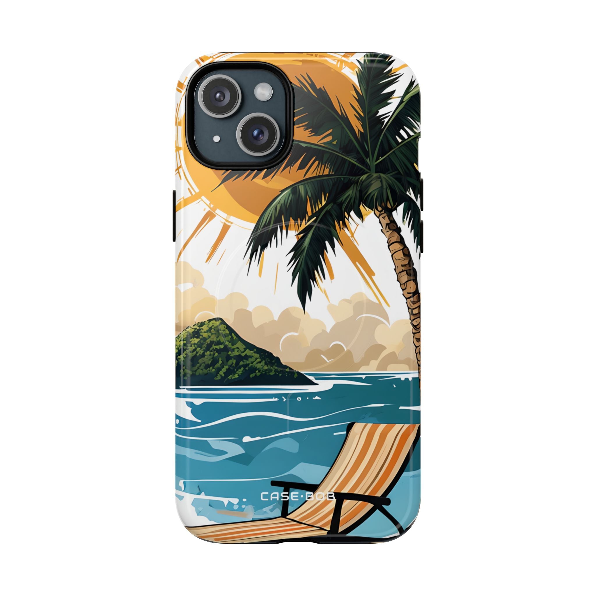Sunny Palm Breeze iPhone 15 Plus Case - Tough+