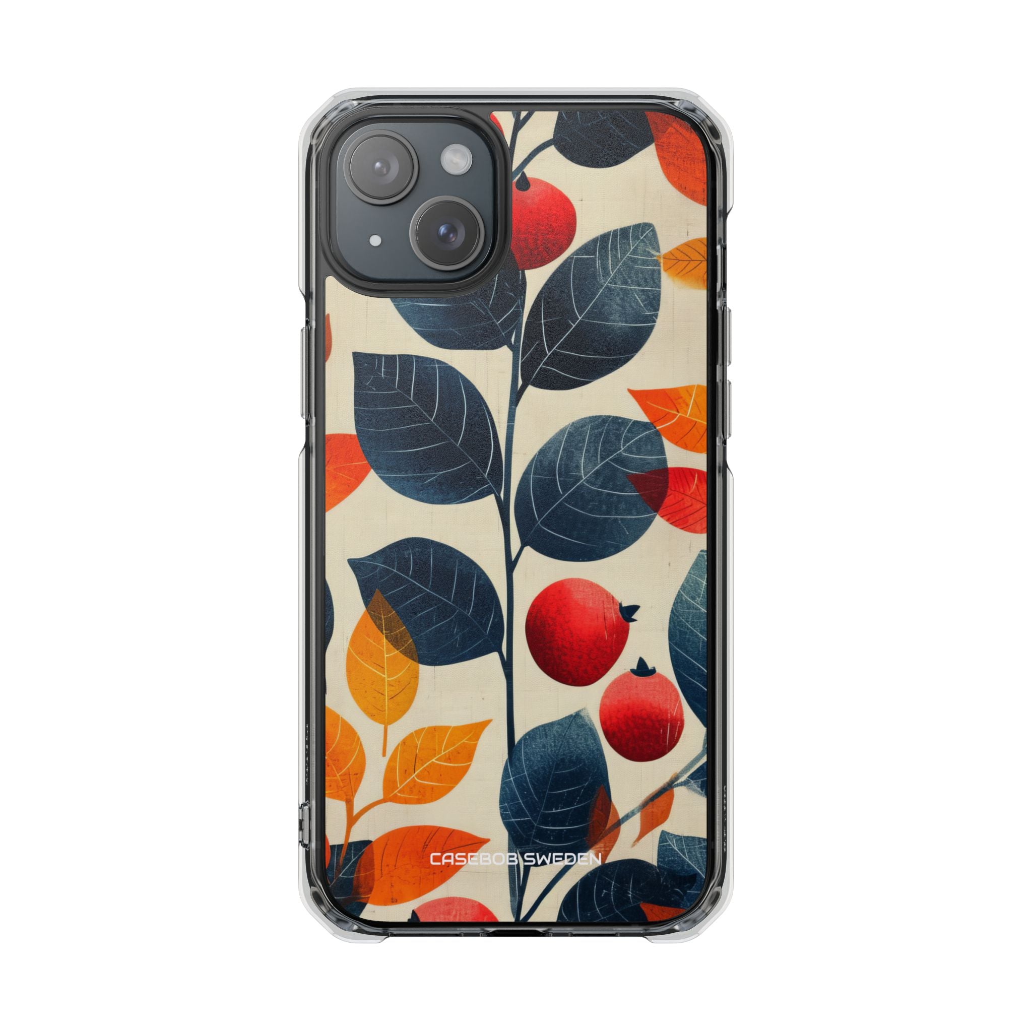 Autumn Nature Pattern - Clear Impact iPhone 15 Phone Case