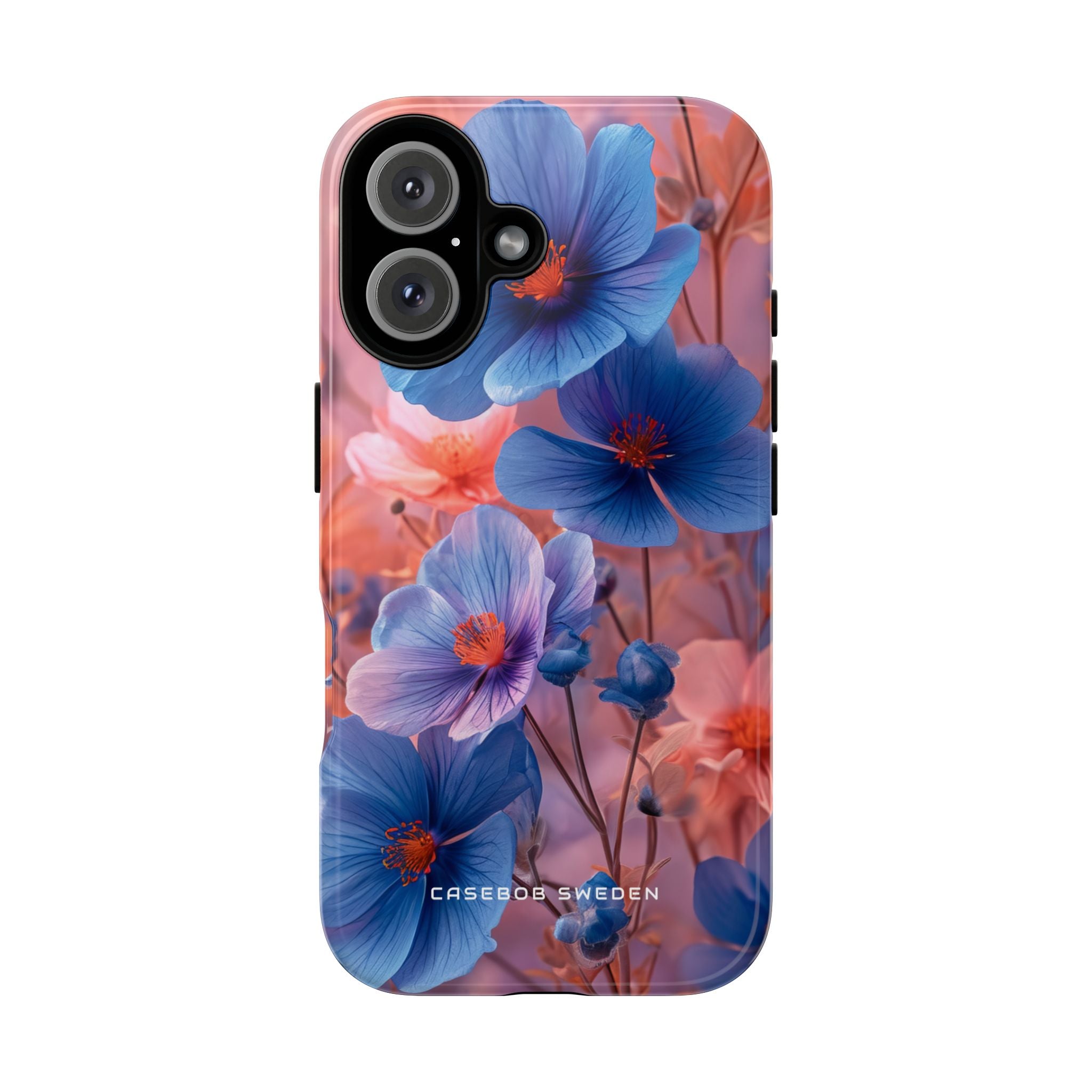 Harmonious Blooming Blues and Pinks iPhone 16 - Tough Phone Case