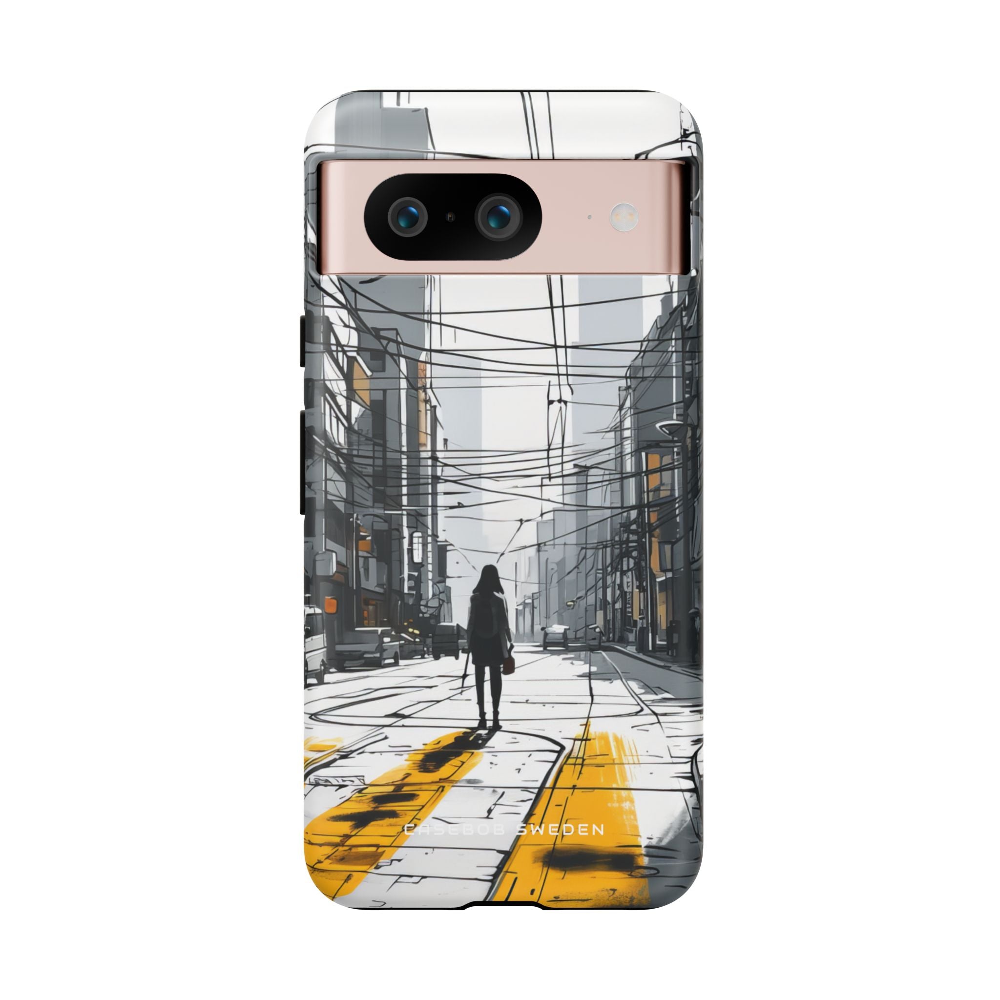 Urban Noir Streetscape Google Pixel 8 - Tough Phone Case