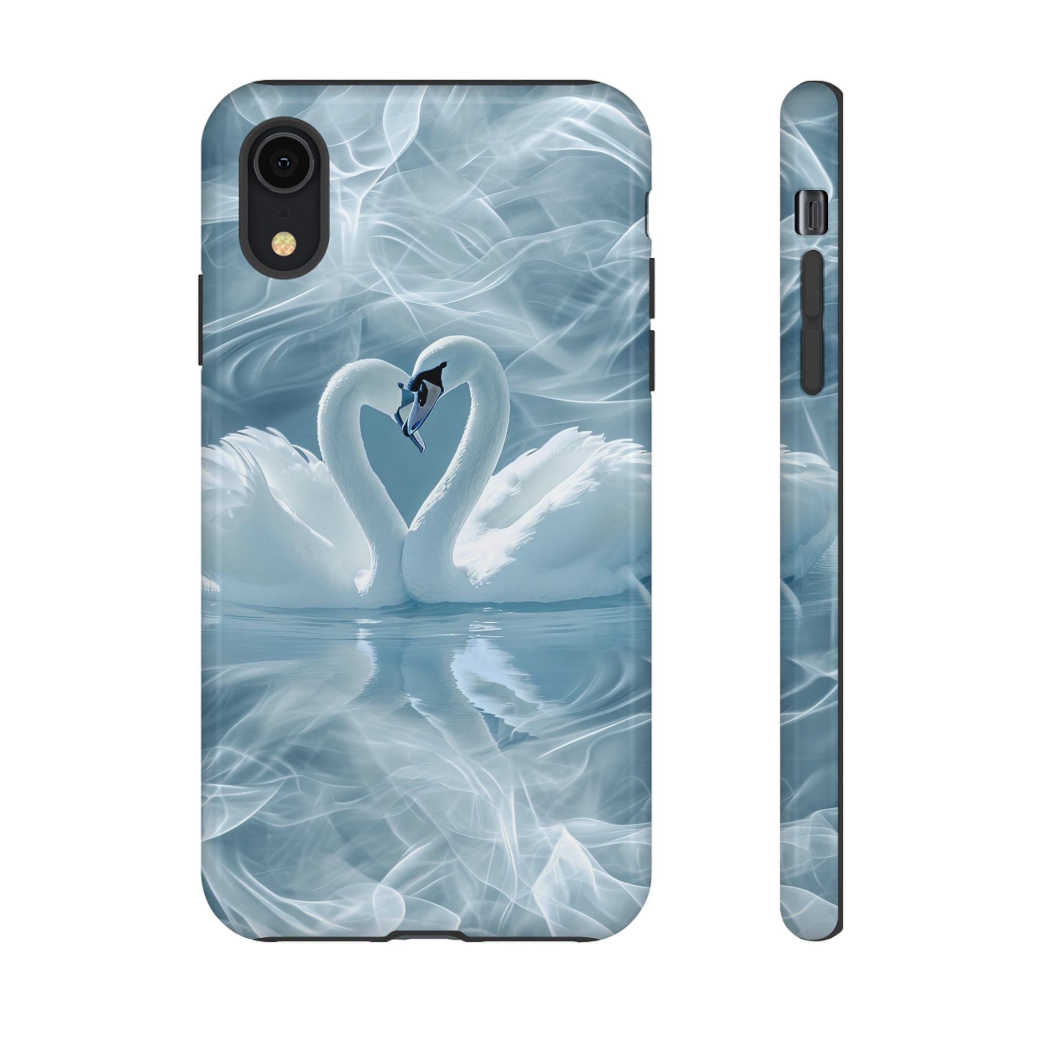 Swan Pair Ribbon Grace - Protective Phone Case