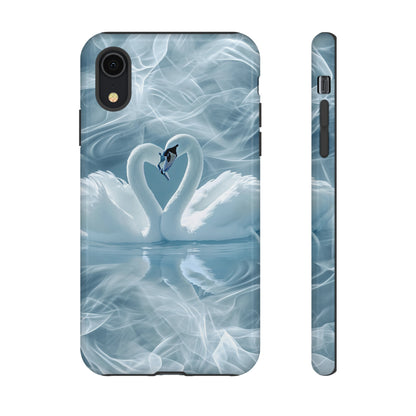 Swan Pair Ribbon Grace - Protective Phone Case