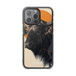 Majestic Buffalo Sun - Phone Case for iPhone (Clear Impact - Magnetic)