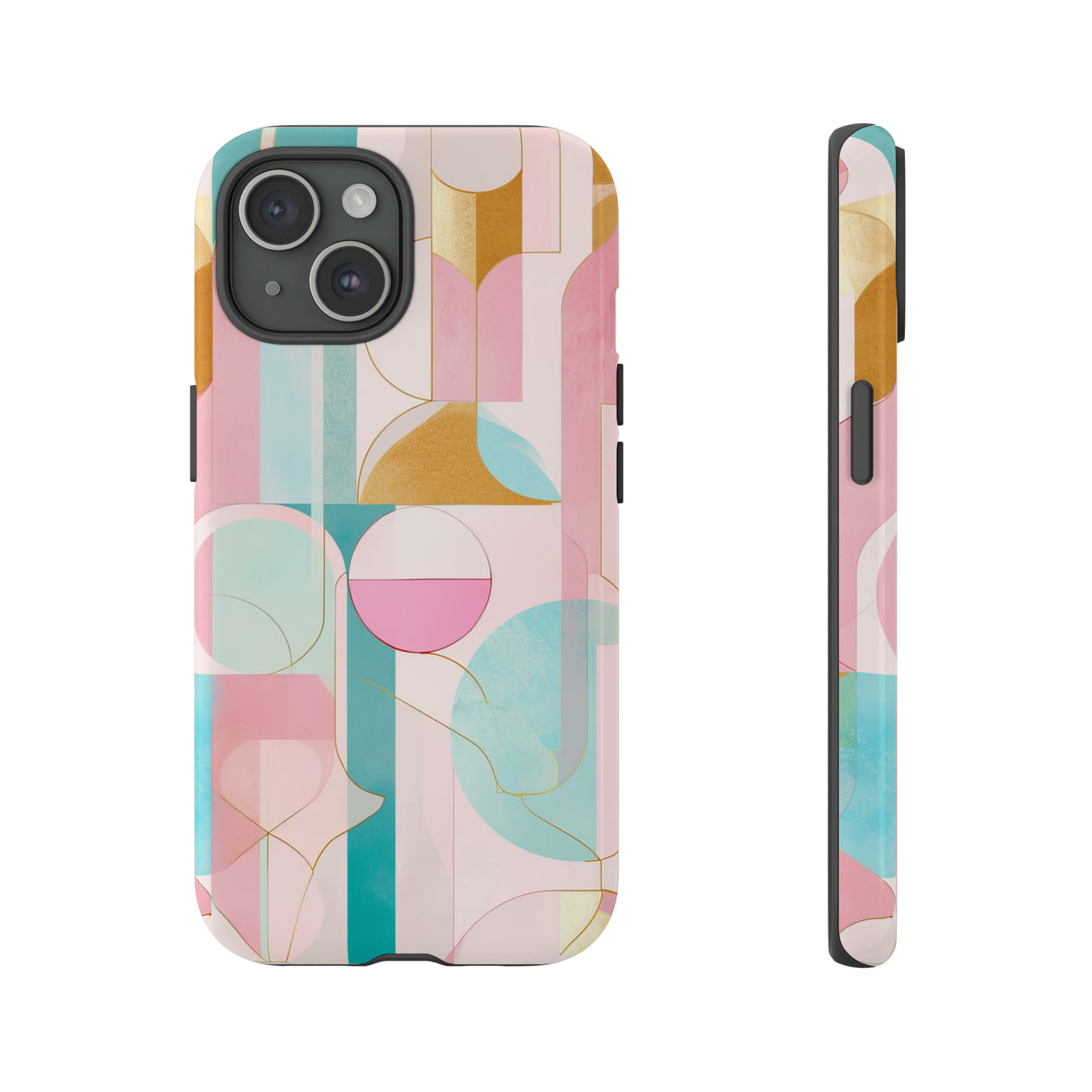 Deco Pink Geometric Fusion - Protective Phone Case