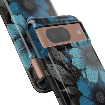 Blue Petal Radiance Google Pixel 8 Case - Tough