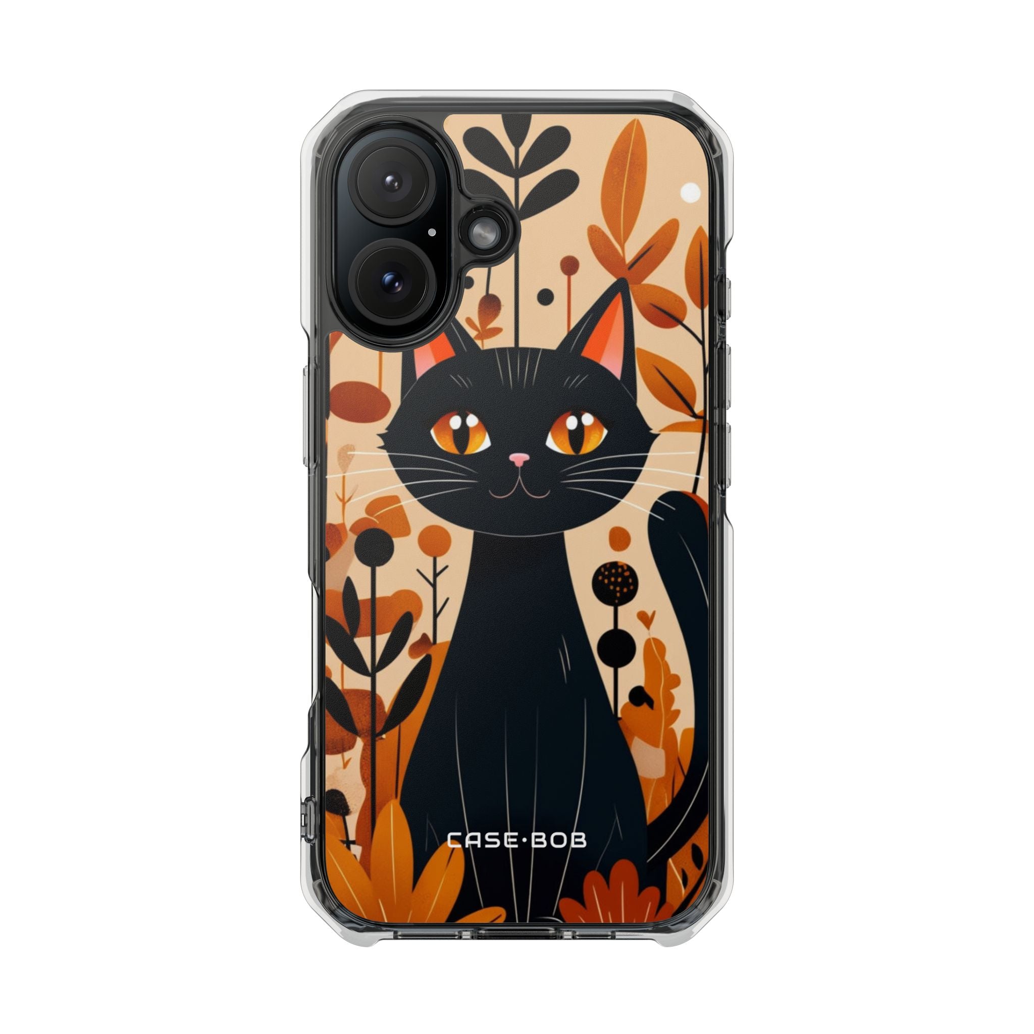 Black Cat Glow iPhone 15 Case - Impact