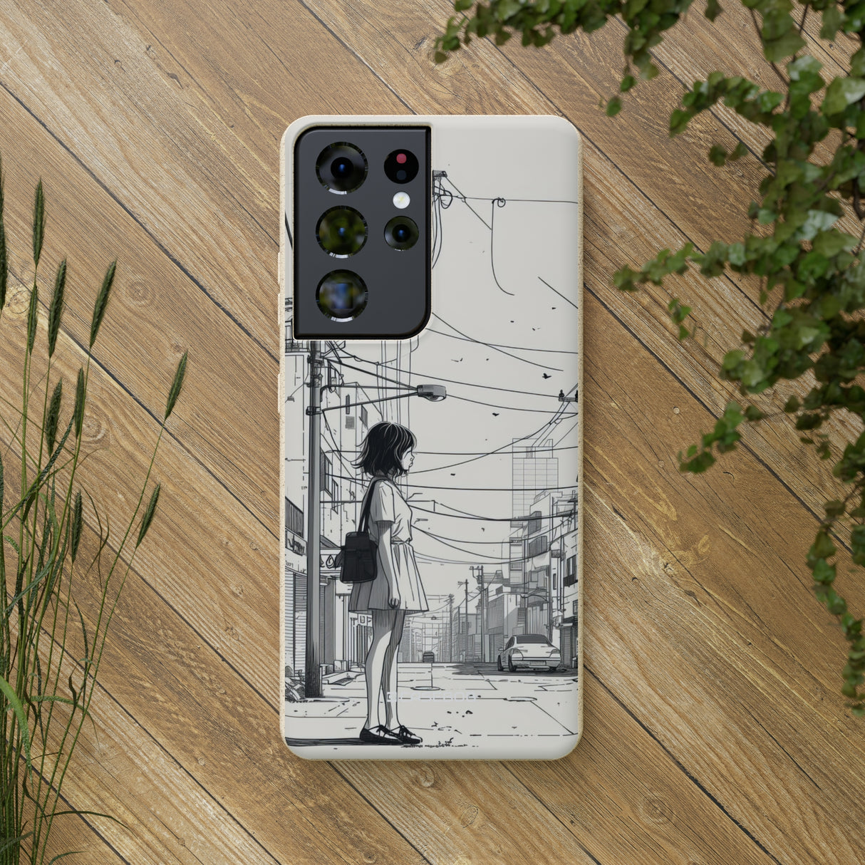 Urban Solitude Sketch | Biodegradable Phone Case