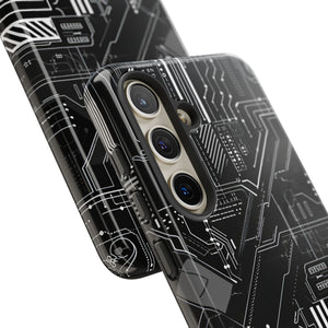 Circuitry Elegance: Futuristic Precision - For Samsung S24