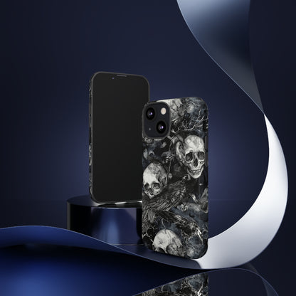 Skulls and Ravens Gothic - Protective Phone Case