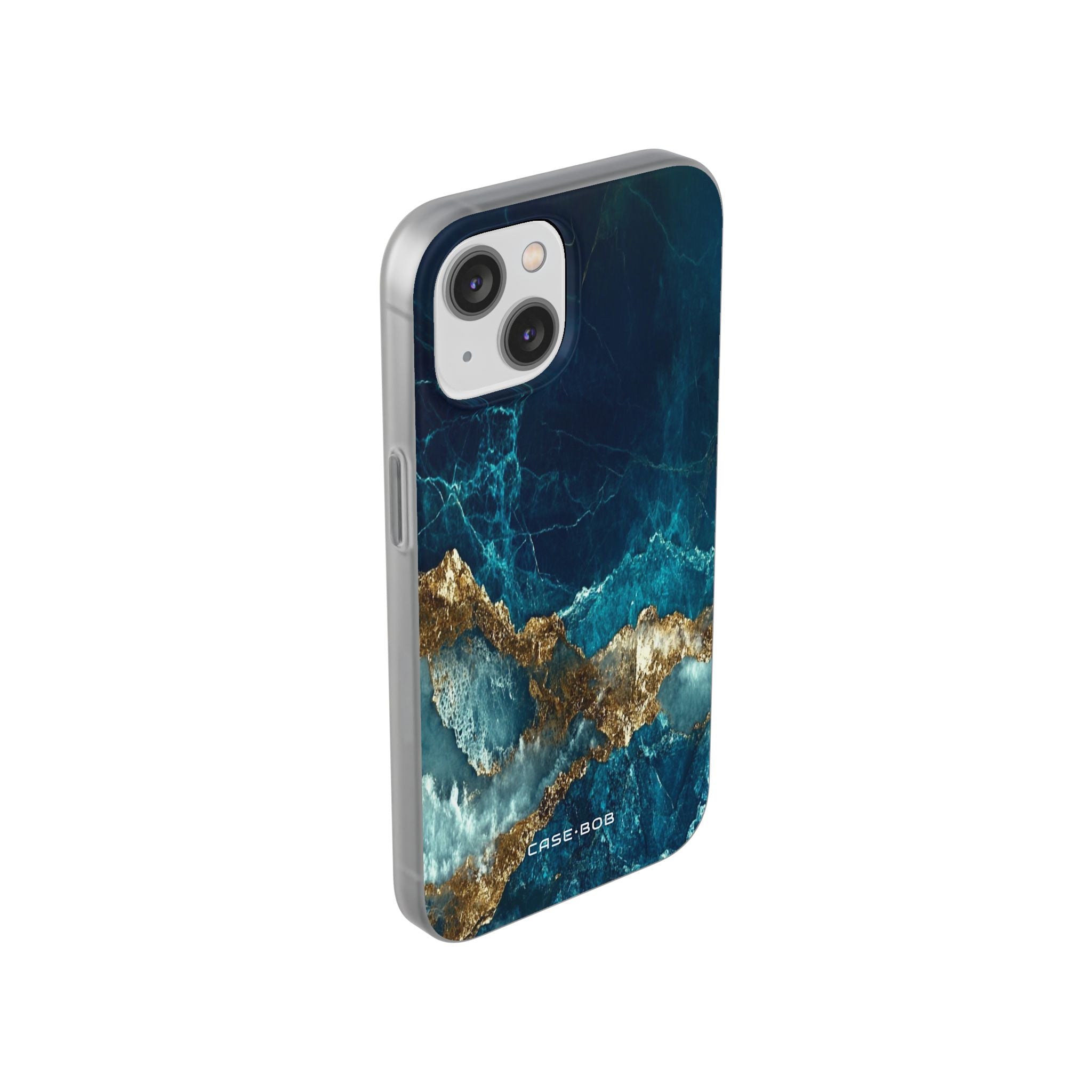 Jagged Gold Split iPhone 14 Case - Soft