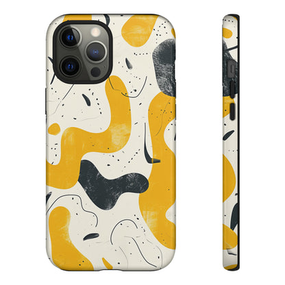 Yellow Linear Harmony - Protective Phone Case