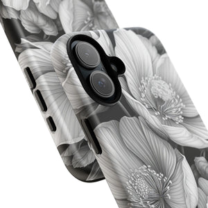 Elegant Monochrome Floral Art - for iPhone 16