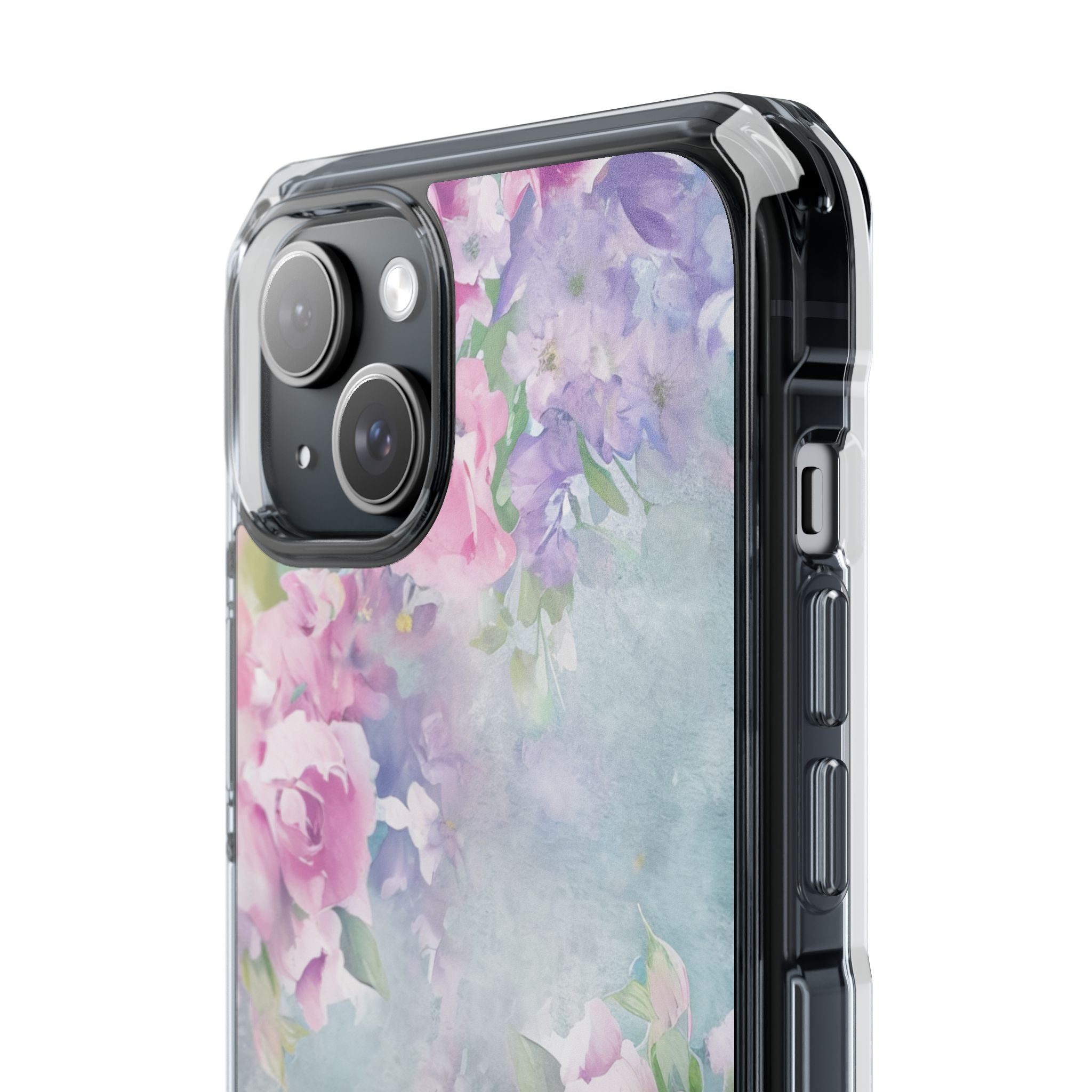 Dreamy Floral Watercolor - Clear Impact iPhone 15 Phone Case