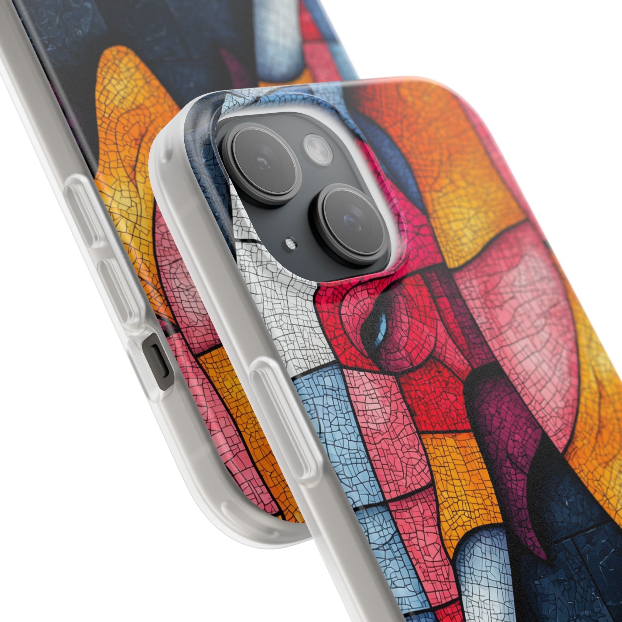 Elephant Mosaic iPhone 15 Case - Soft