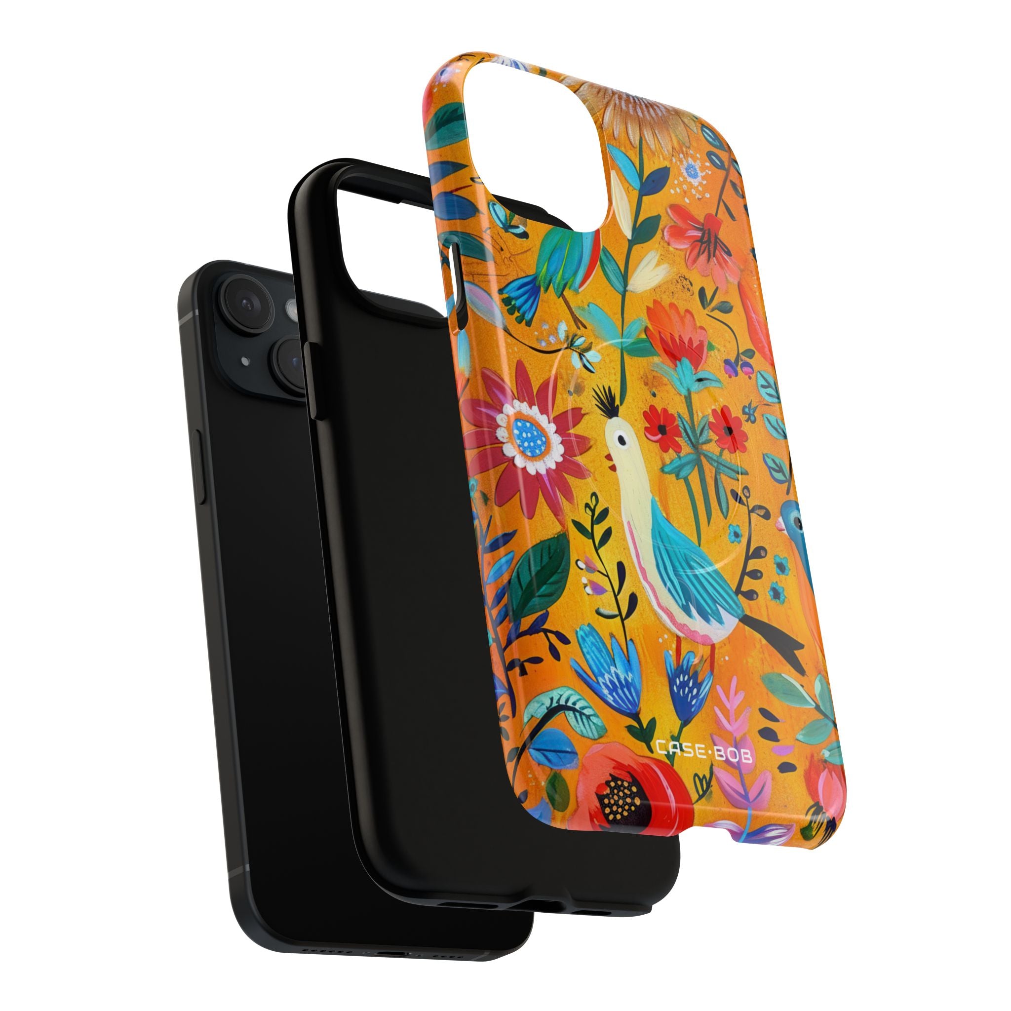 Colorful Birds Bloom iPhone 15 Plus Case - Tough+