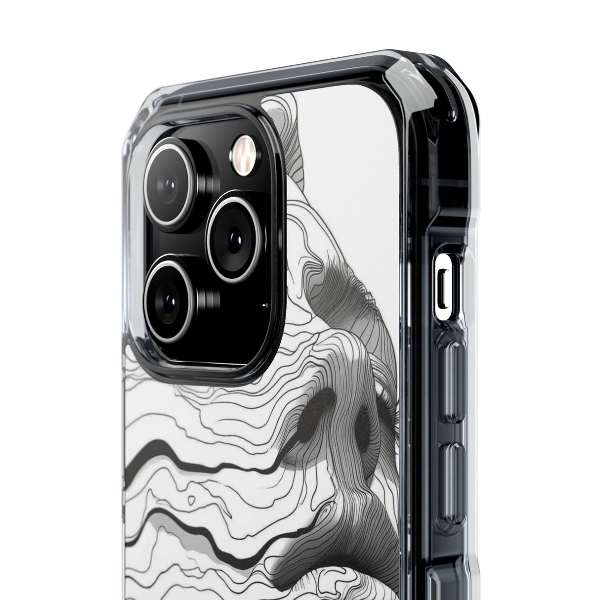 Topographic Serenity - Phone Case for iPhone (Clear Impact - Magnetic)